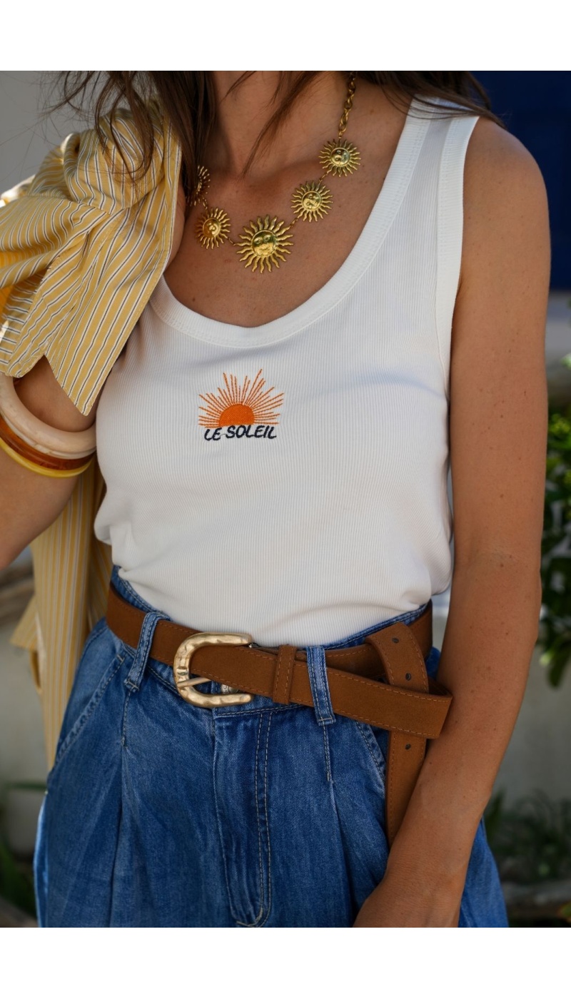 DEBARDEUR SOLEIL BLANC E26