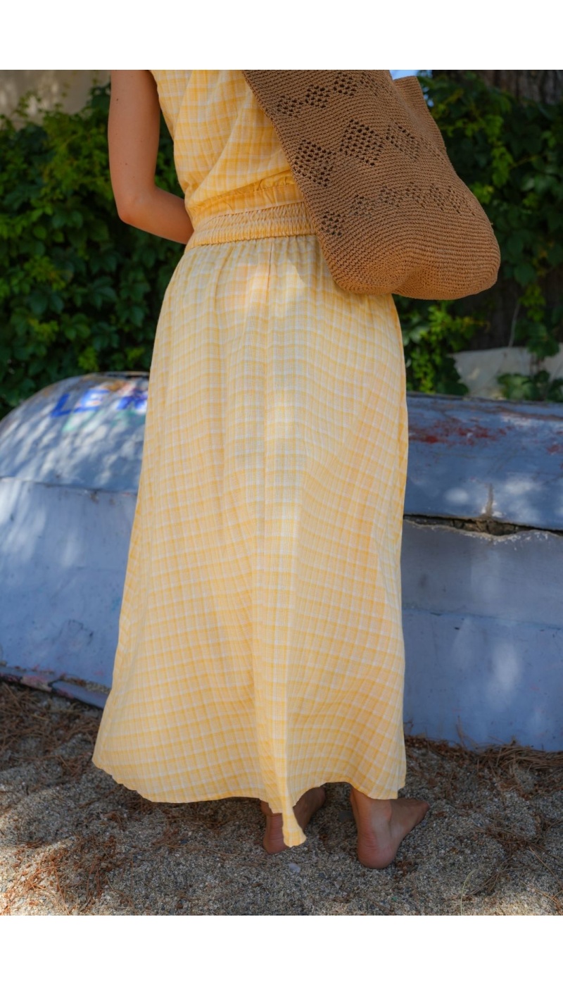 Jupe Carreaux Jaune NORA