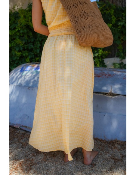 Jupe Carreaux Jaune NORA