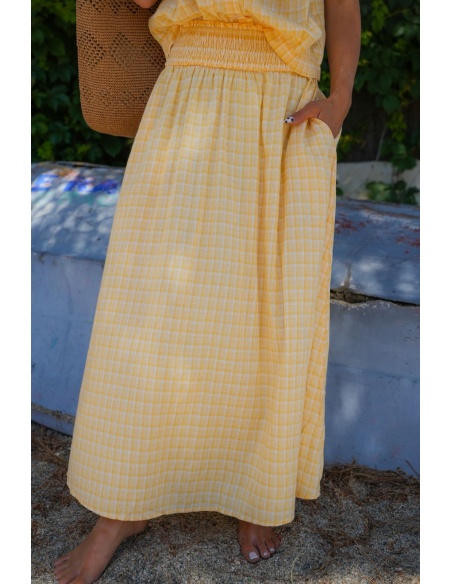 Jupe Carreaux Jaune NORA