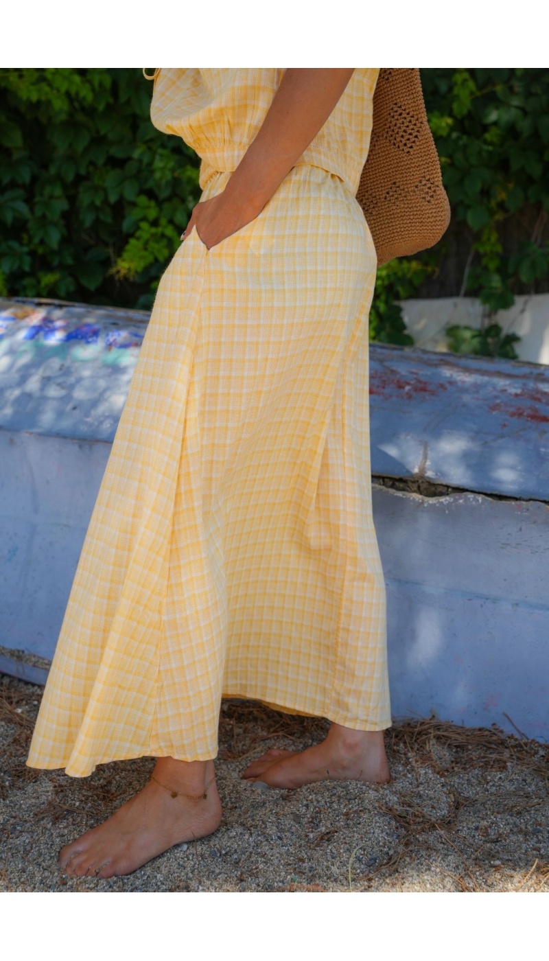 Jupe Carreaux Jaune NORA