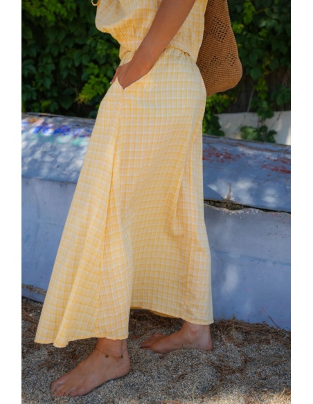 Jupe Carreaux Jaune NORA