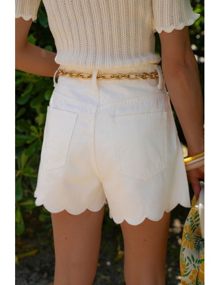 SHORTS FEMME  ECRU E26