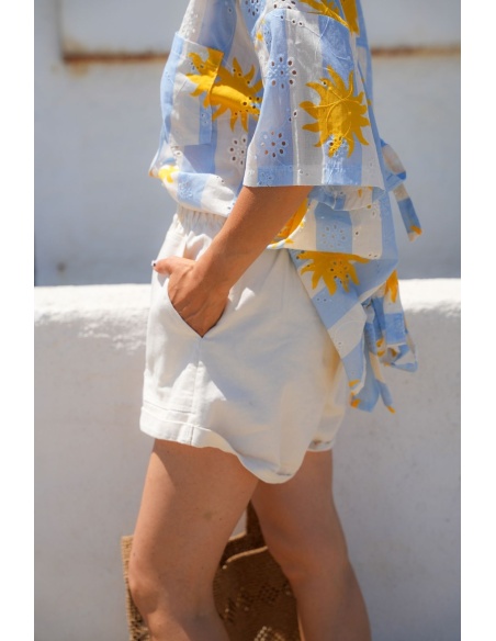 SHORTS FEMME  ECRU E26