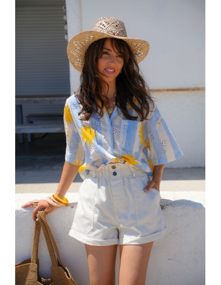 SHORTS FEMME  ECRU E26