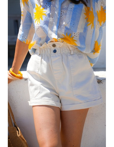 SHORTS FEMME  ECRU E26