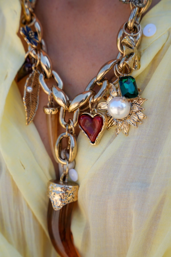 Collier Doré Breloques LINA