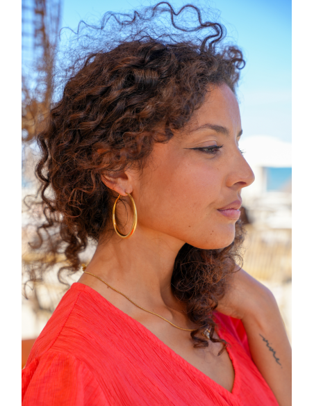 Boucles d'Oreilles Dorées E26 - Élégance à Votre Portée