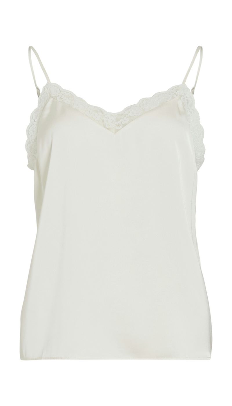 Cloud Dancer VIENNA Satin Tank Top