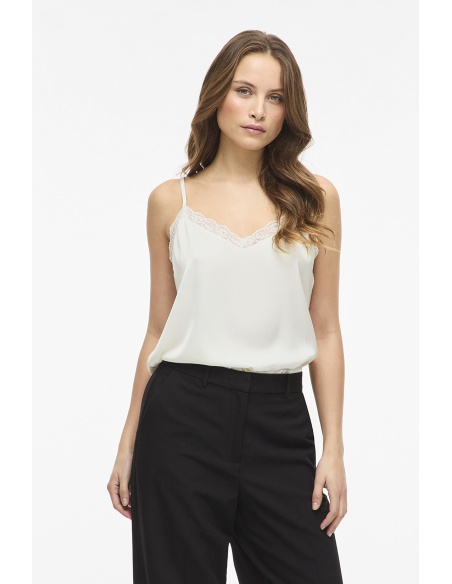 Cloud Dancer VIENNA Satin Tank Top