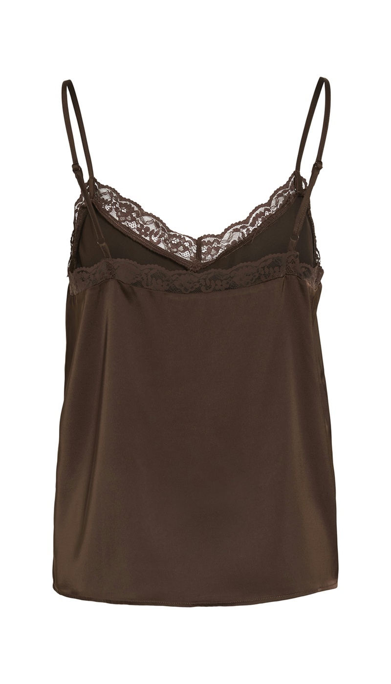 Kaffeebohne VIENNA Satin-Tanktop