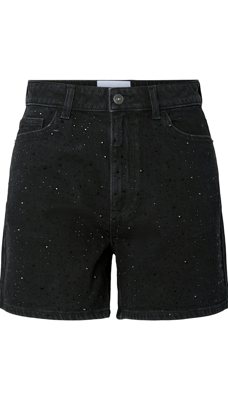 Corto Strass Denim Nero PCGABI