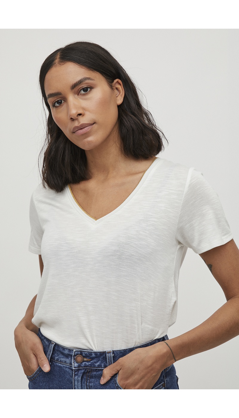Gold Cloud Dancer T-Shirt VINOEL VILA - 3 | TOPS