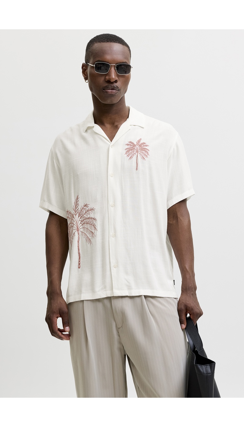 Chemise Palmier Cloud Dancer JPRBLAFRED