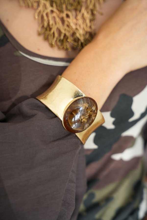TALAIA Armband mit braunem Stein