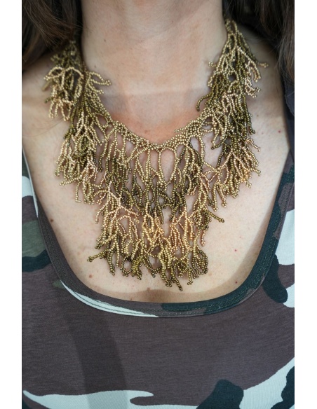 SARDINIA Golden Coral Necklace