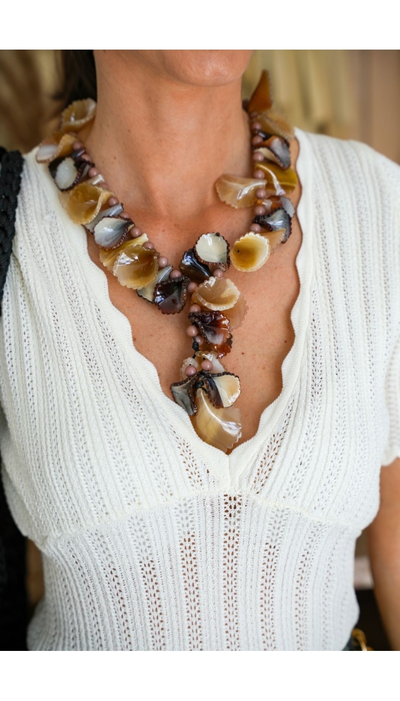 Collier Coquillage Camel CYMBIOLA