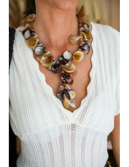 Collier Coquillage Camel CYMBIOLA