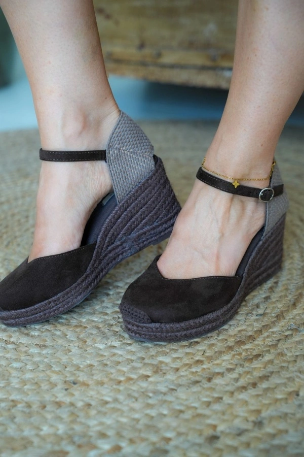 Espadrilles Compensées Café TOSSA