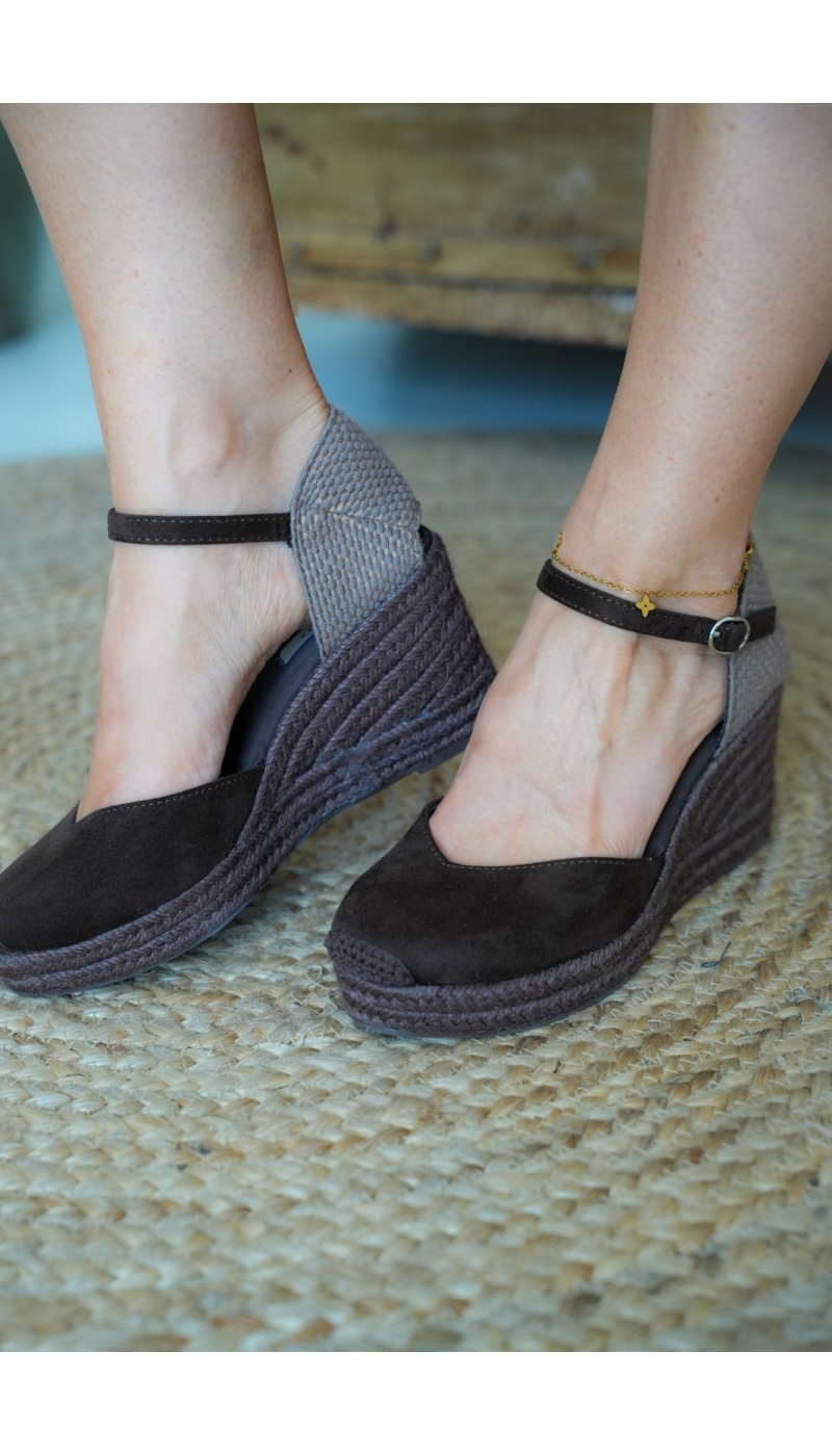 TOSSA Coffee Wedge Espadrilles