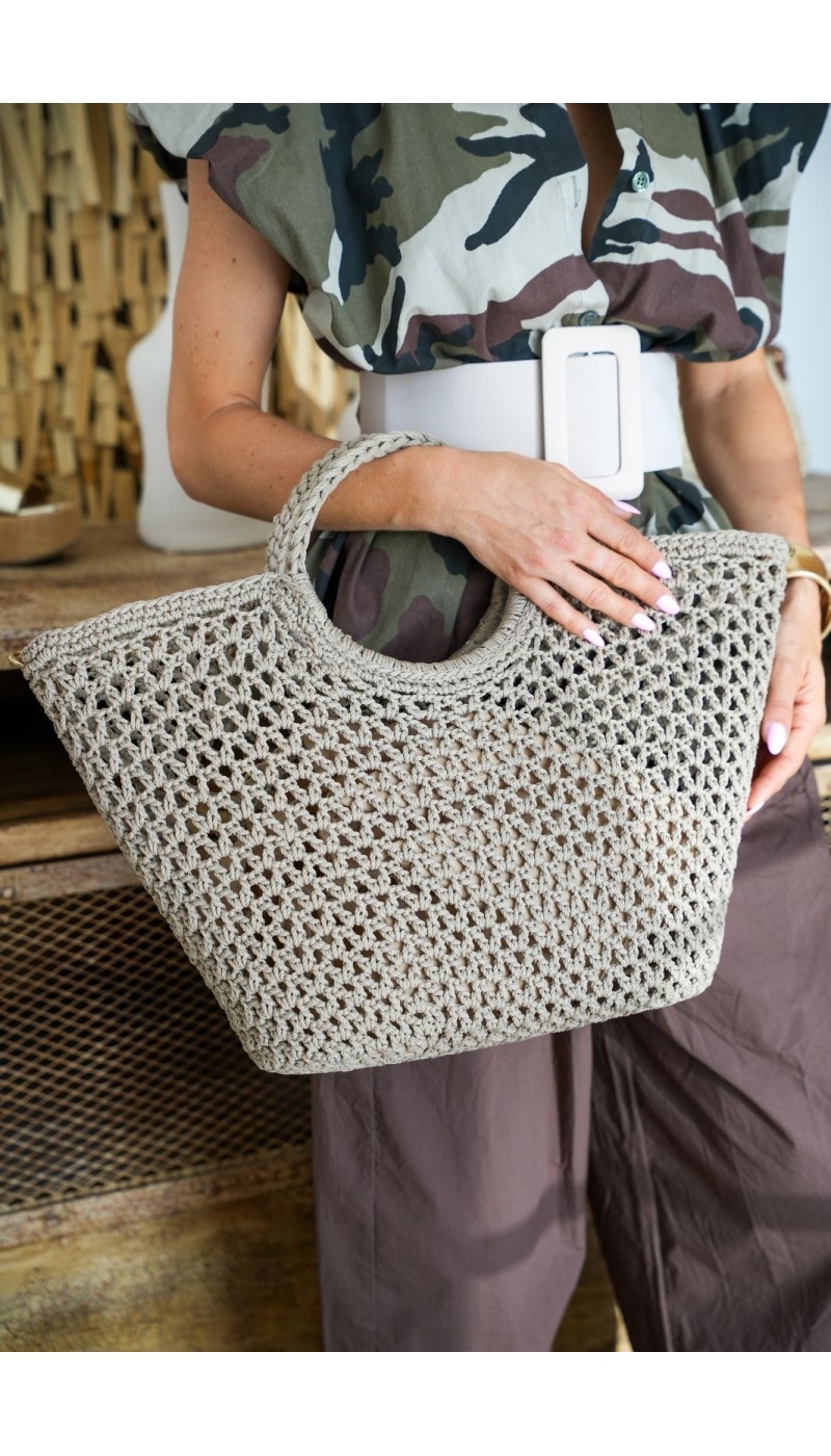 Cabas Ajouré Beige GLAÏEUL