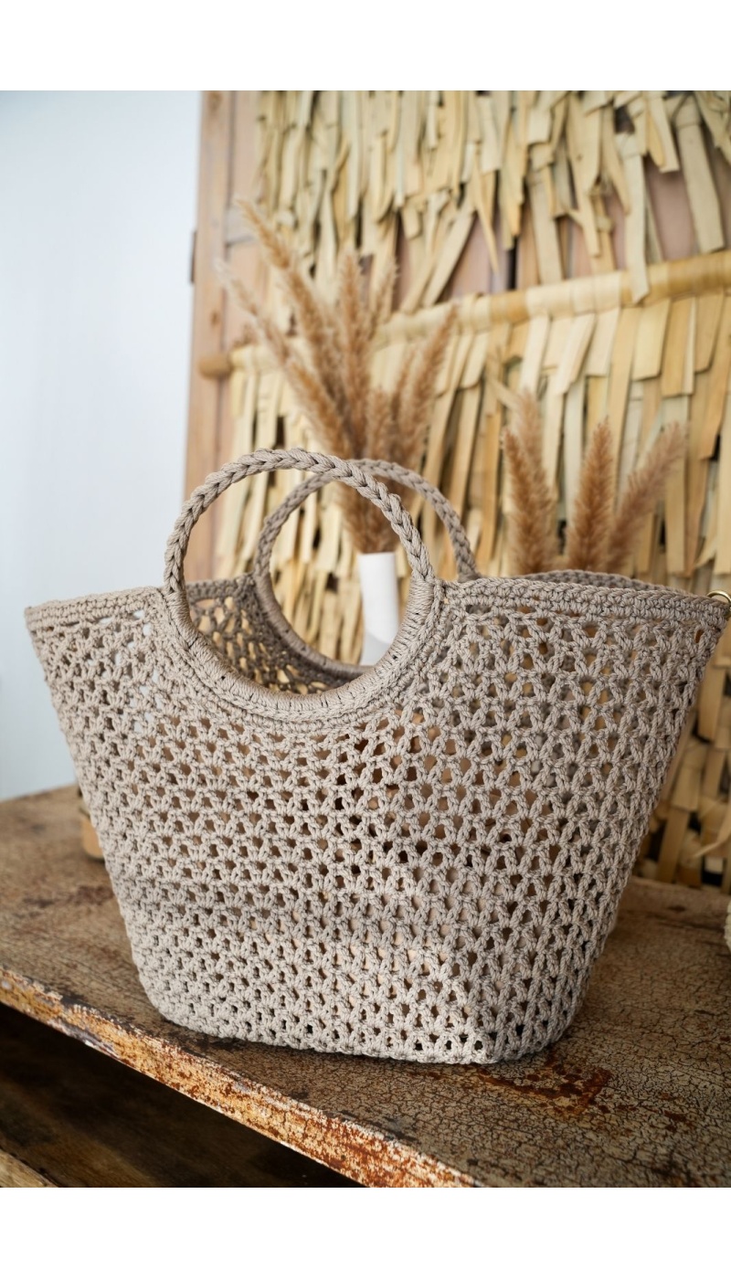 Cabas Ajouré Beige GLAÏEUL