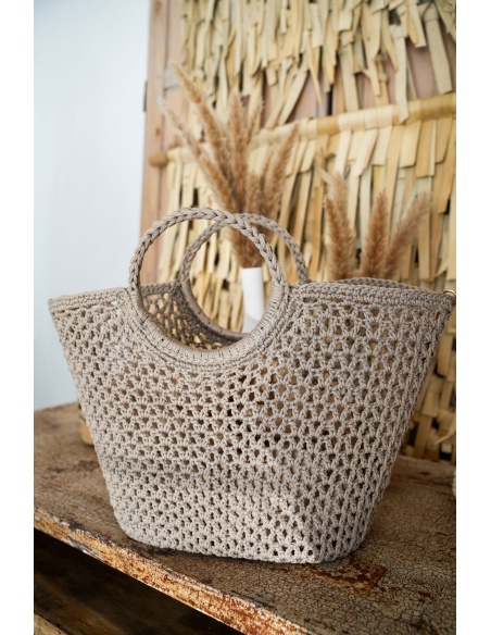 Cabas Ajouré Beige GLAÏEUL