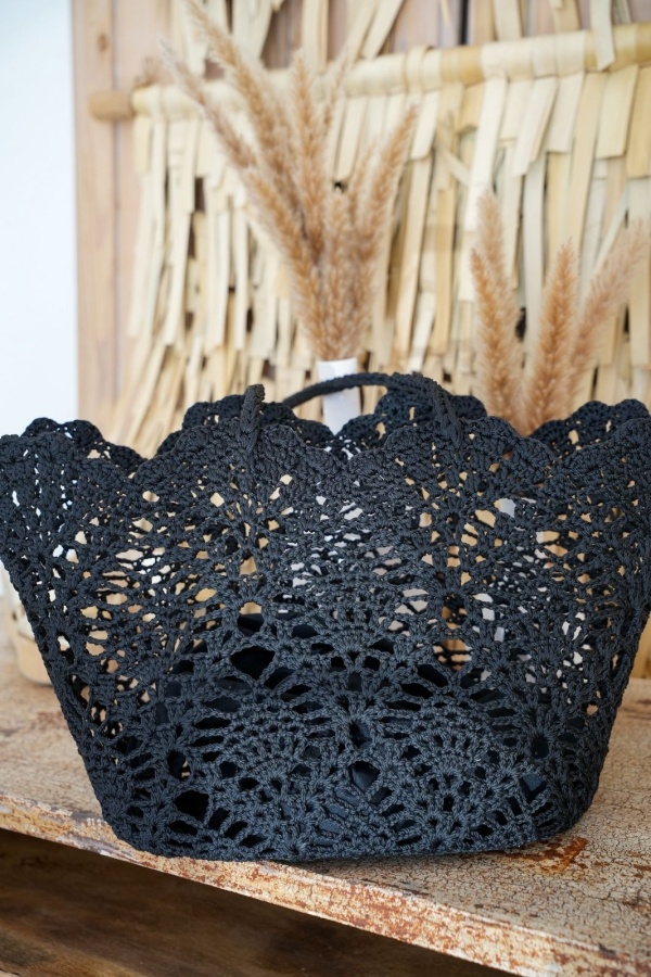 SAC FEMME AJOURÉ NOIR 2