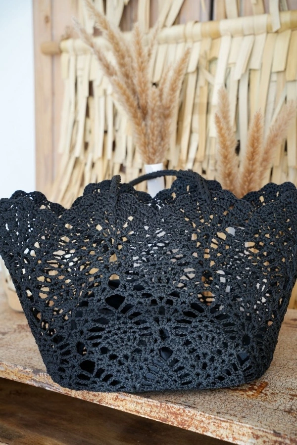 Cabas Ajouré Noir GLAÏEUL 2