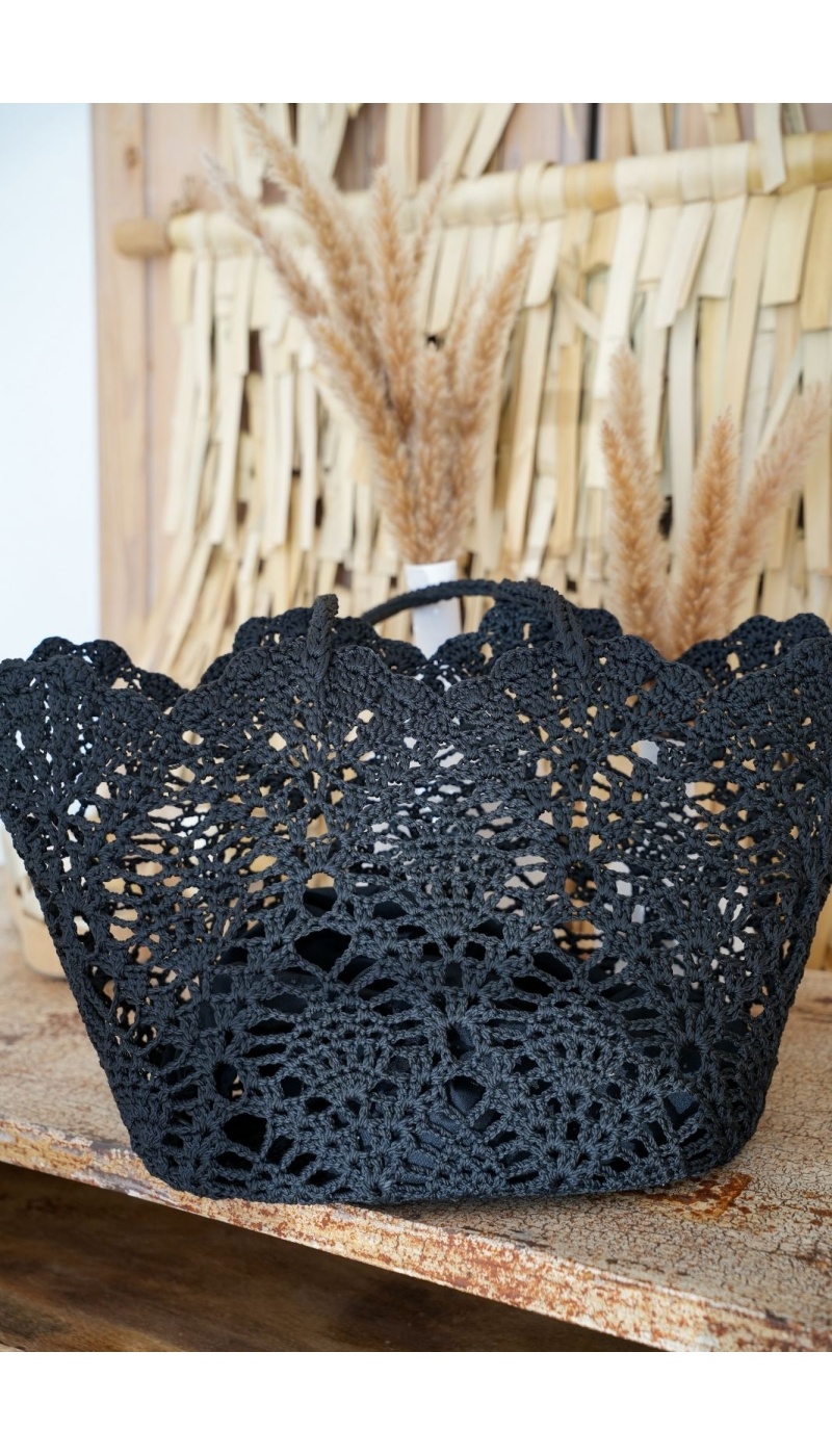 Cabas Ajouré Noir GLAÏEUL