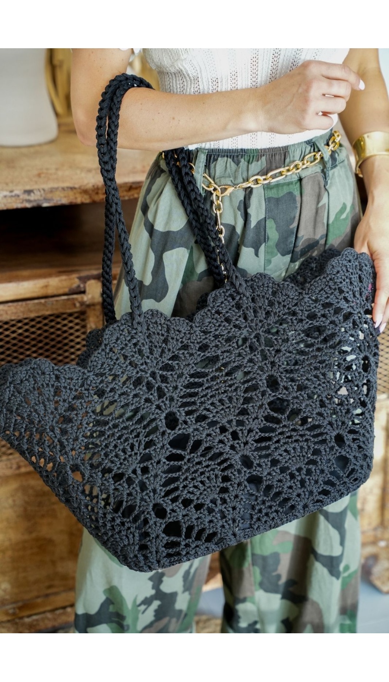 Cabas Ajouré Noir GLAÏEUL