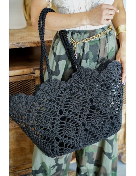 Cabas Ajouré Noir GLAÏEUL