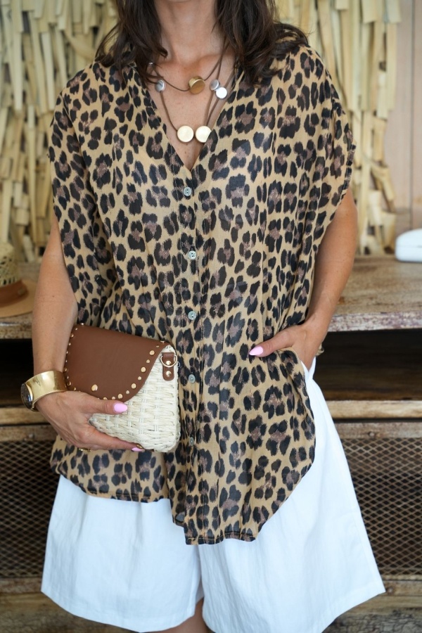 Blusa Camelo Leopardo NOELIE 2