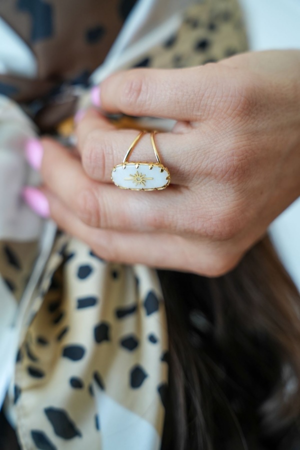 BAGUES DORE BLANC E26
