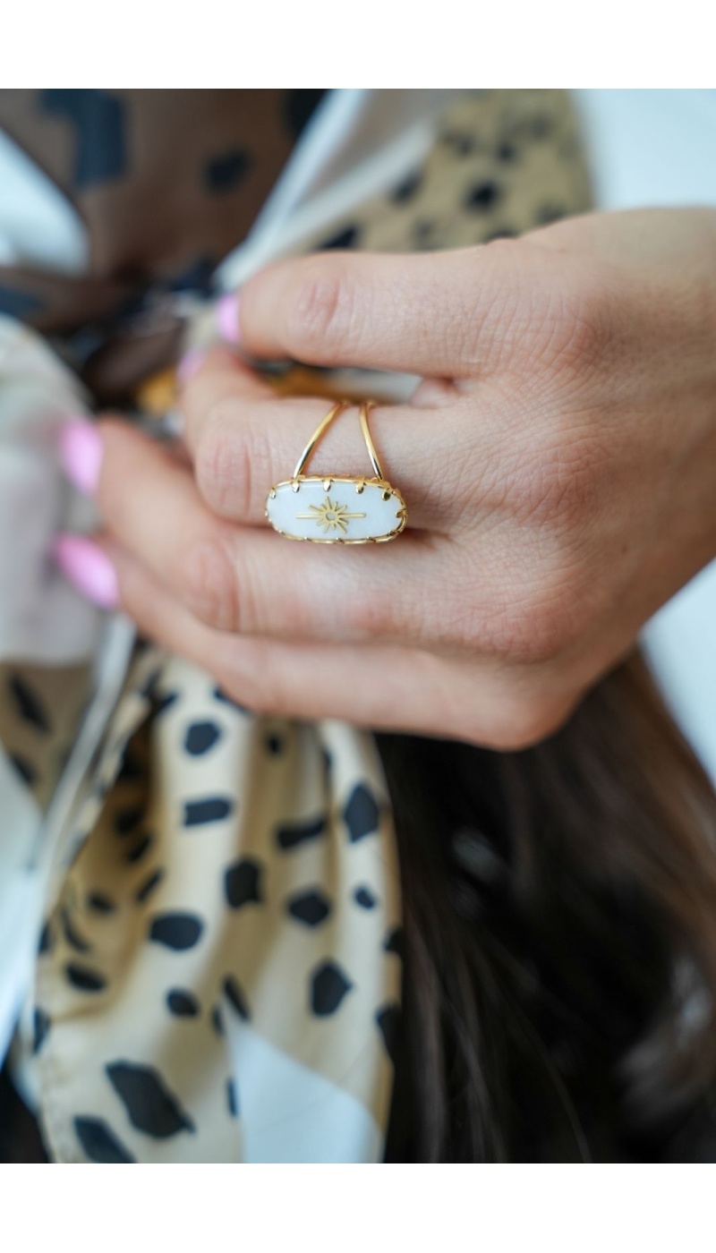 Anello ESTRELLA Stella Bianca