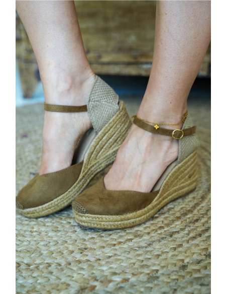 Espadrillas con zeppa TOSSA color cammello