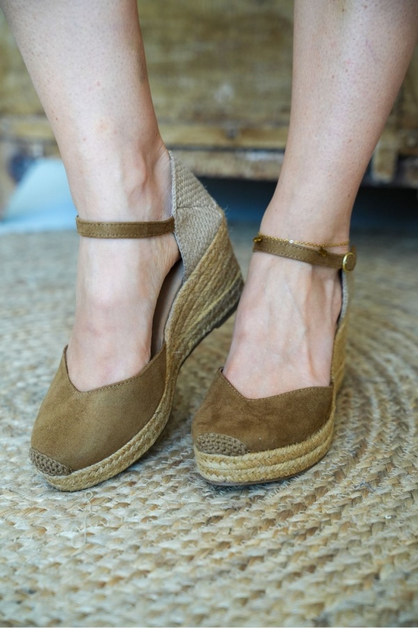 CHAUSSURE COMPENSEE SUEDIN CAMEL E26 2