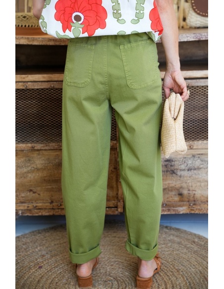 Pantalon Barrel Olive LUDO