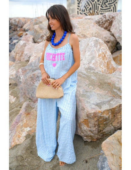 BICHETTE Sky Vichy Jumpsuit