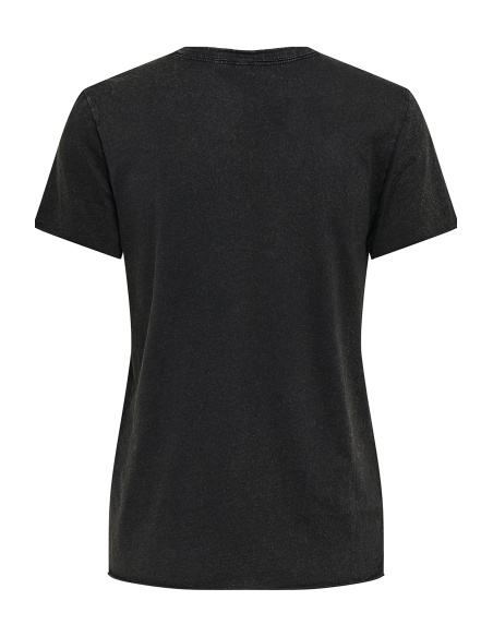 T-shirt nera selvaggia ONLLUCY