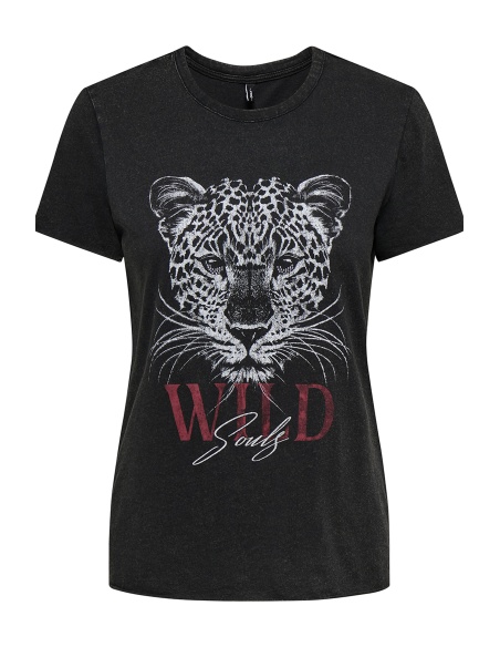 Wildes schwarzes T-Shirt ONLLUCY