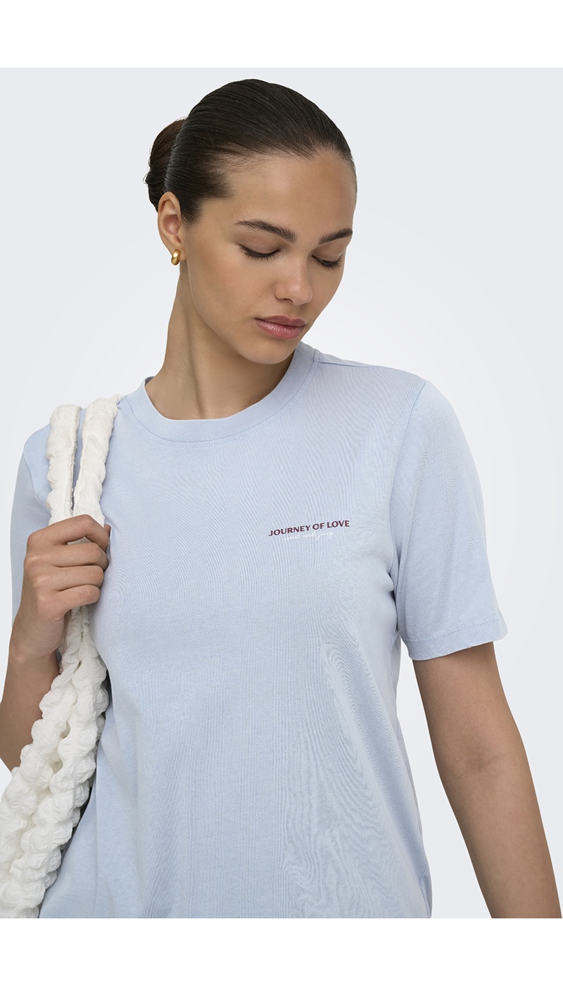 T-SHIRTS MC DUSTY BLUE E26