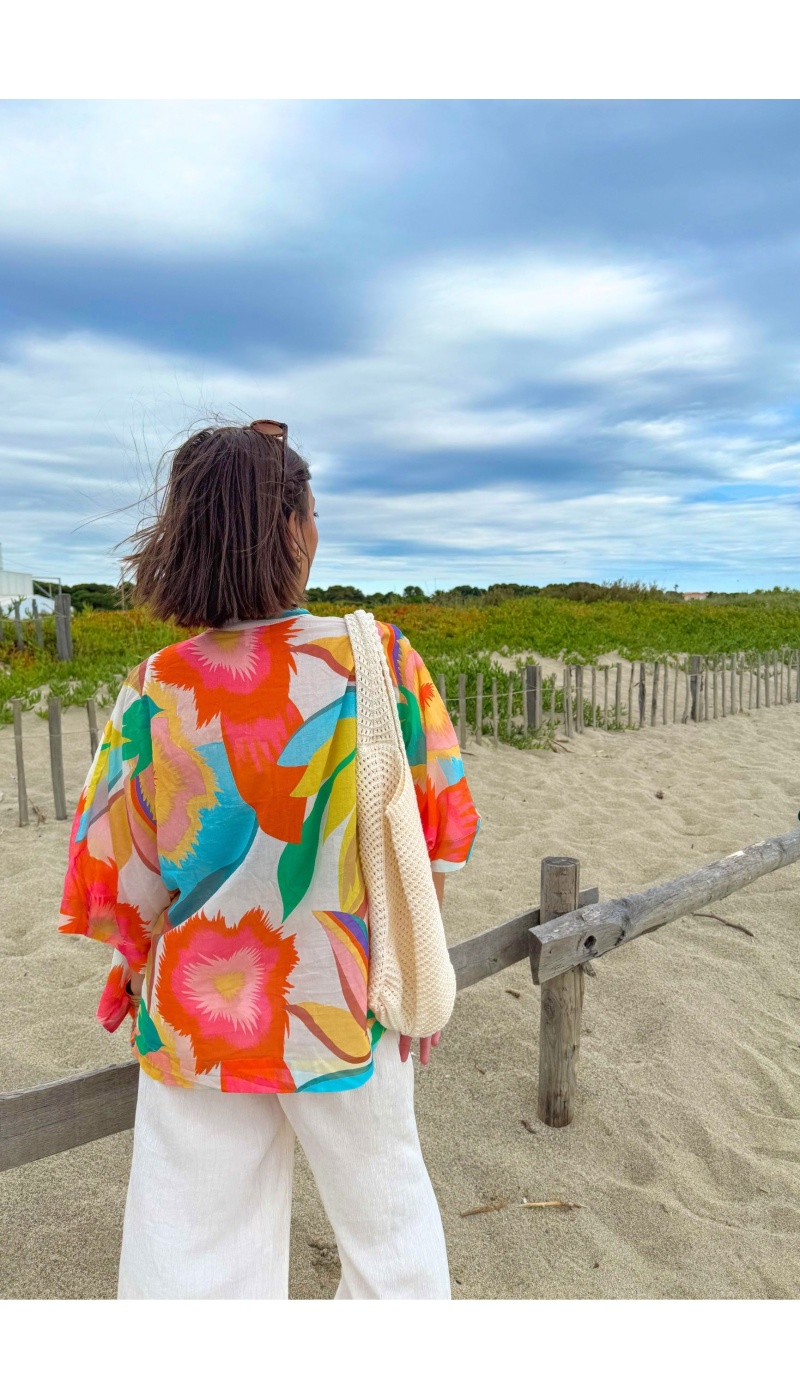 Multicolor Blouse Leaves Banditas POLARIS