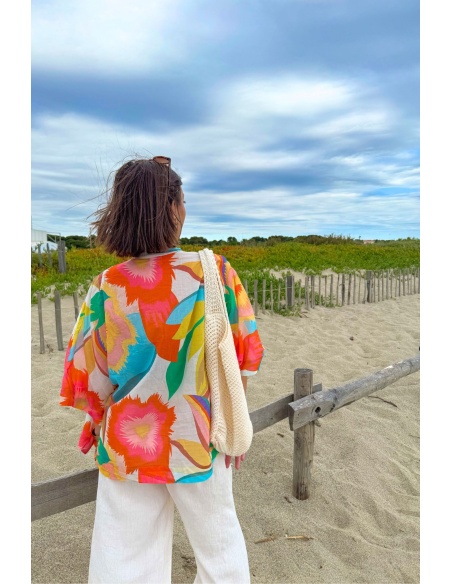 Multicolor Blouse Leaves Banditas POLARIS