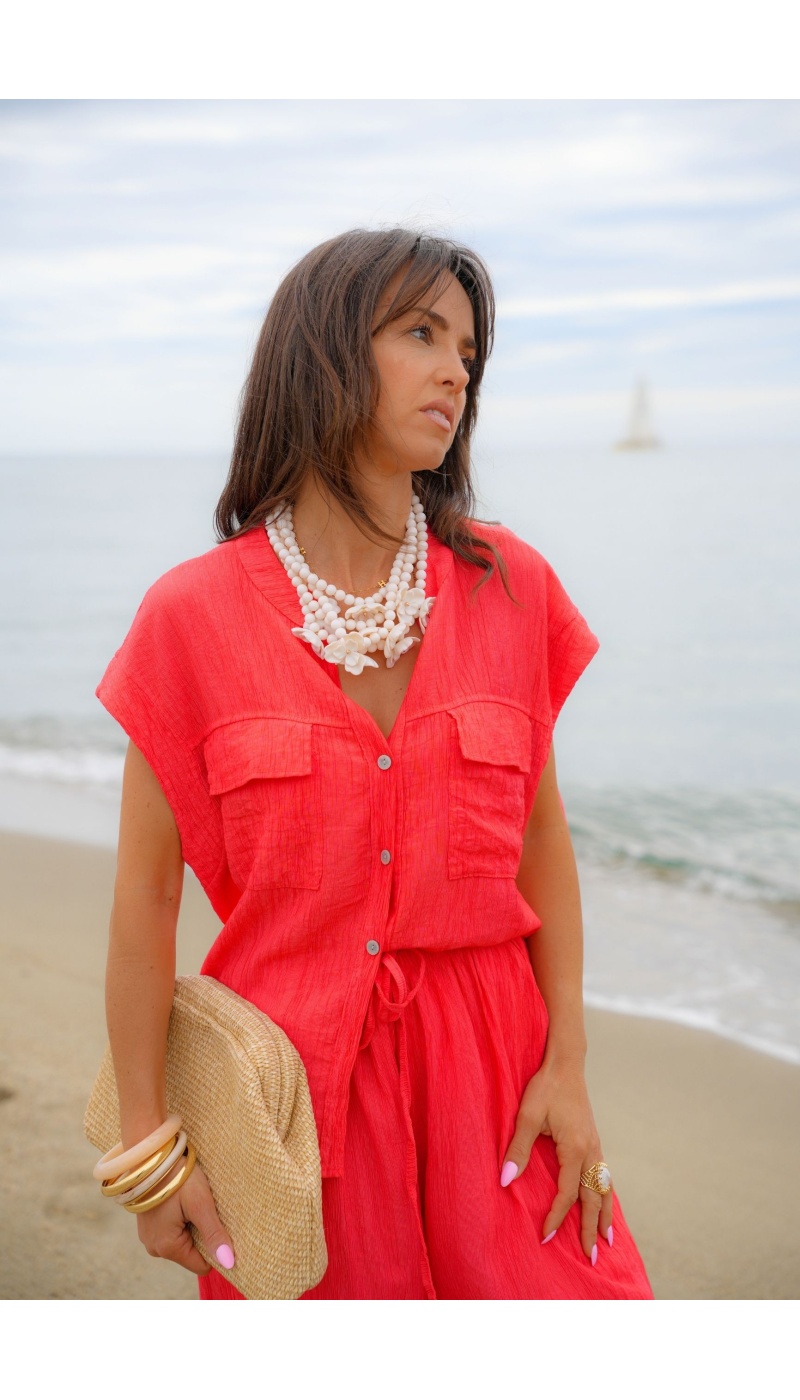 Blusa coral AGATHE