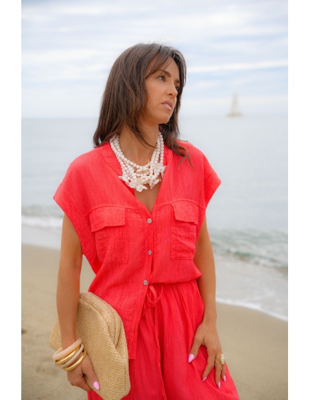 Chemisier Corail AGATHE