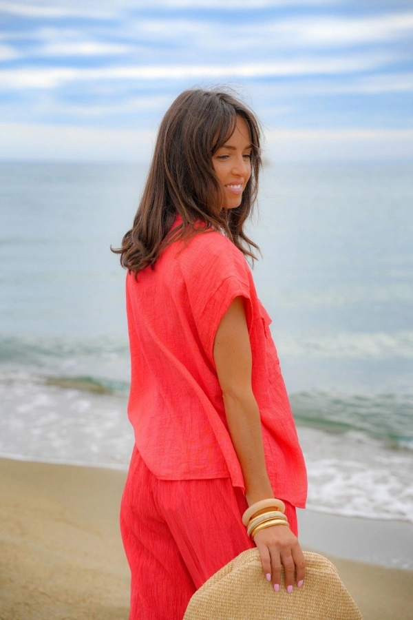 Chemisier Corail AGATHE Noho - 1 | FEMMES 2