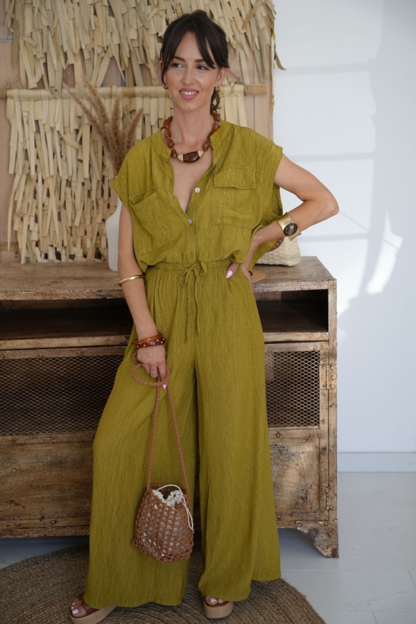 Pantalon Femme Vert E26 - Élégance et Confort Assurés