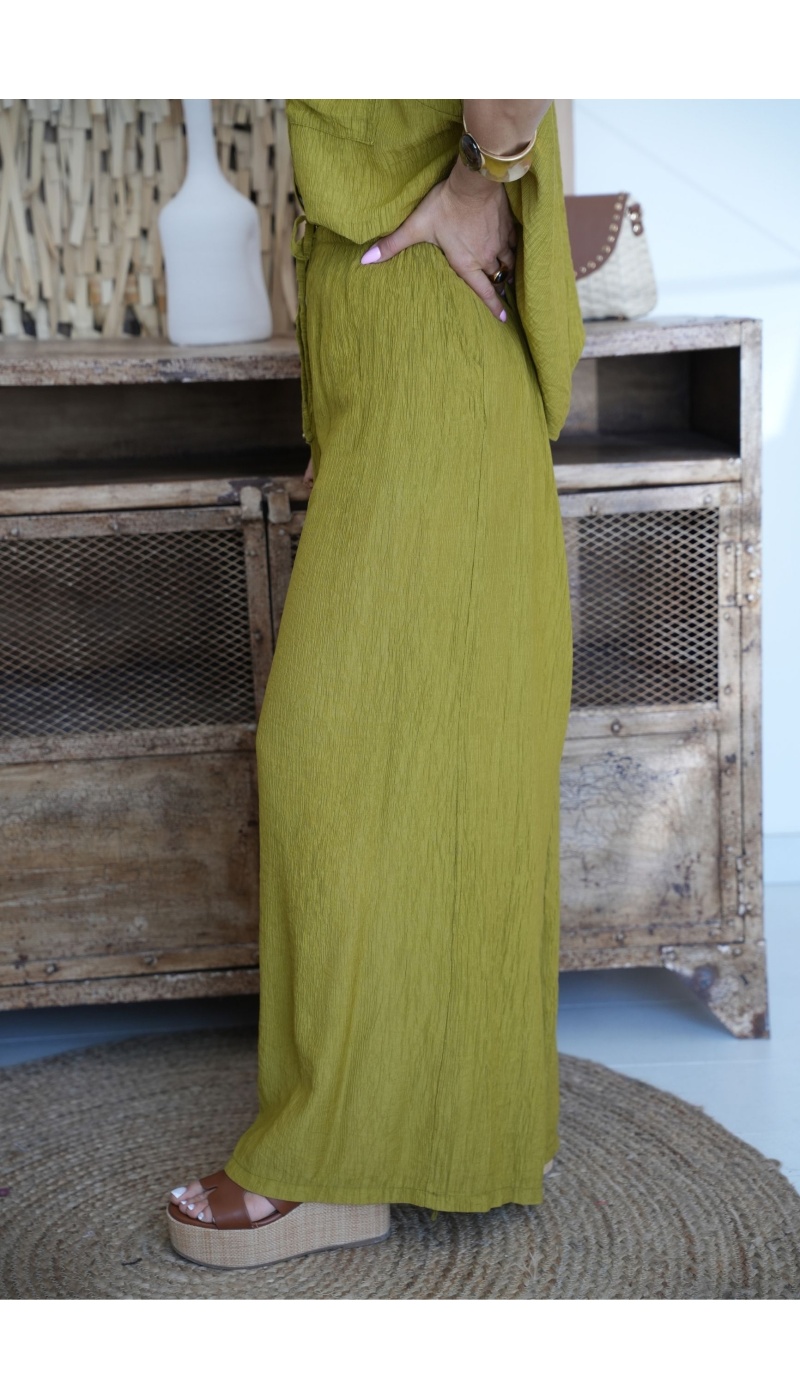 Pantalon Femme Vert E26 - Élégance et Confort Assurés