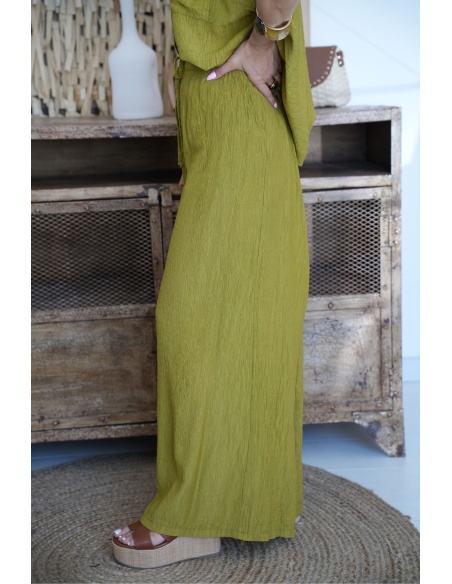 Pantalón Mujer Verde E26 - Elegancia y Comodidad Garantizadas
